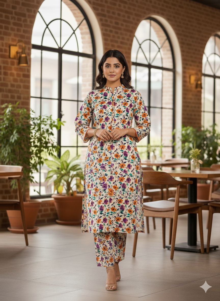 Banadora Linen 2-piece—soft texture meets vibrant, long-lasting prints.